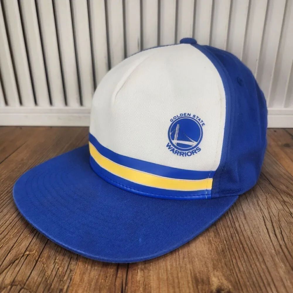 Mitchell Ness Golden State Warriors Snapback Hat Cap Blue White Retro NBA Sports